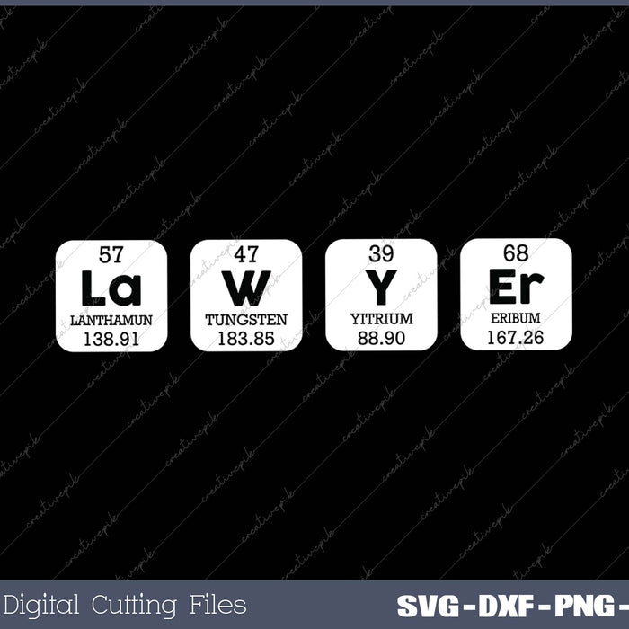 Lawyer Periodic Table Elements Funny Attorney Gift 