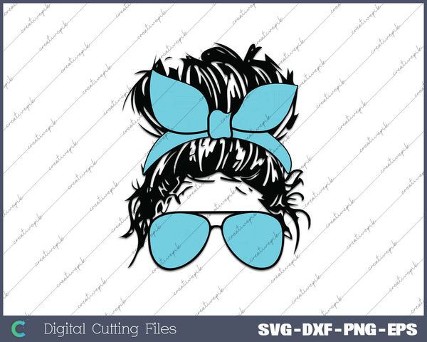 Layered Mom Skull SVG PNG Cutting Printable Files