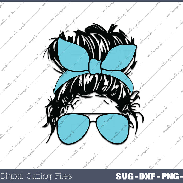 Layered Mom Skull SVG PNG Cutting Printable Files