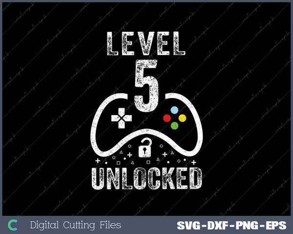 Level 5 Unlocked Video Game 5th Birthday