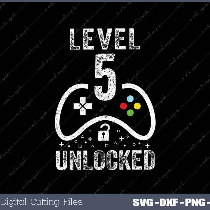 Level 5 Unlocked Video Game 5th Birthday