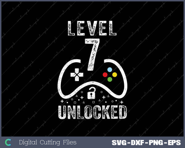 Level 7 Unlocked Video Game 7th Birthday 