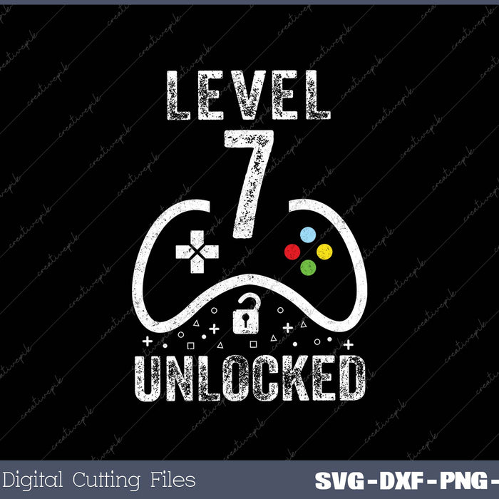 Level 7 Unlocked Video Game 7th Birthday 