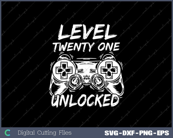 Level Twenty One Unlocked Funny Gamer 21st Birthday Gift