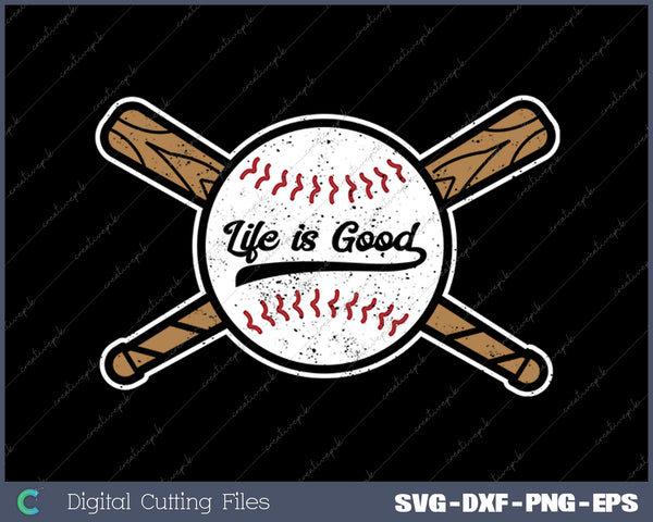 Life is Good Men's Crusher Tee SVG PNG Cutting Printable Files