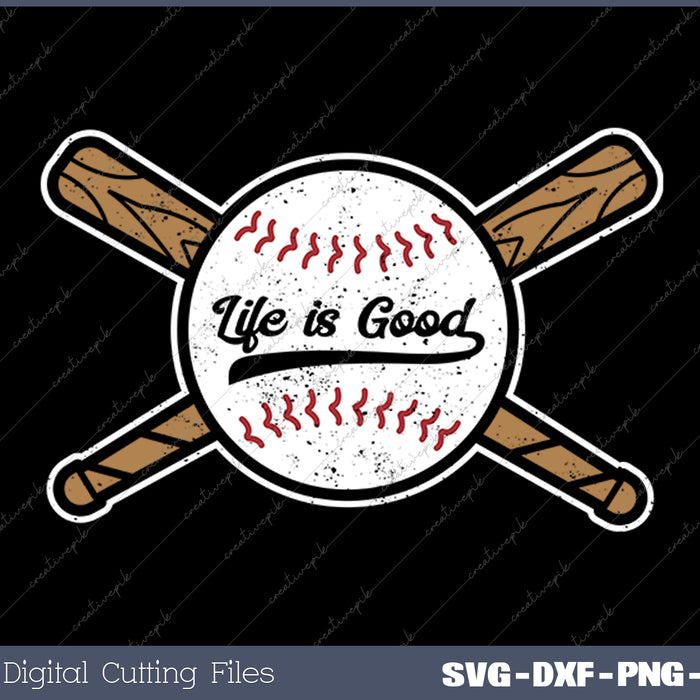 Life is Good Men's Crusher Tee SVG PNG Cutting Printable Files