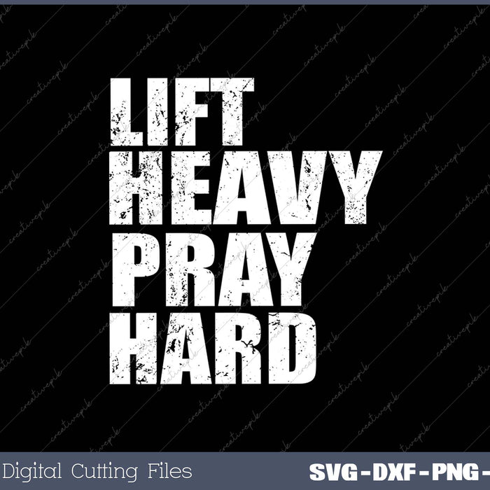 Lift Heavy Pray Hard, Gym Christian Gift For Christian 