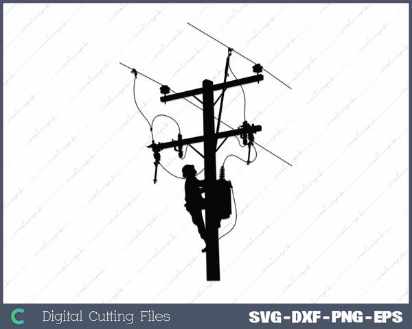 Lineman - Electric Cable Lineman Gift SVG Cut files SVG Cut files