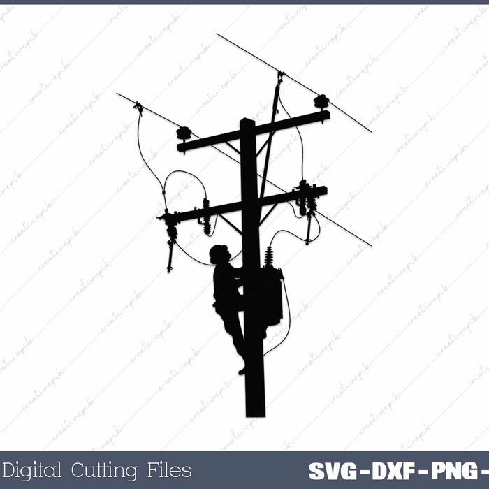 Lineman - Electric Cable Lineman Gift SVG Cut files SVG Cut files