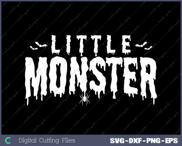 Little Monster Halloween Spooky Season SVG PNG Cutting Printable Files