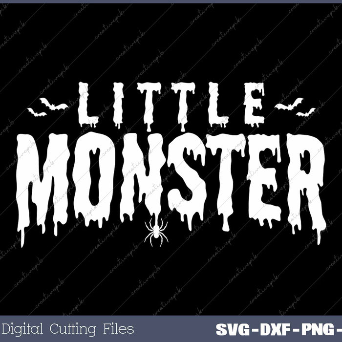 Little Monster Halloween Spooky Season SVG PNG Cutting Printable Files