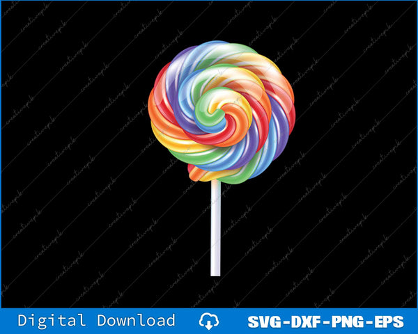 Lollipop Rainbow Sucker Candy Costume Halloween SVG PNG File
