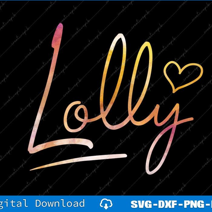 Lolly Grandma Funny Mothers Day SVG PNG Cutting Printable File