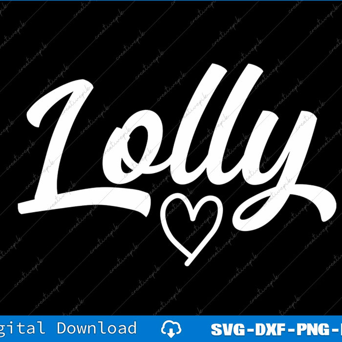 Lolly Heart Mother's Day Lolly SVG PNG Cutting Printable File