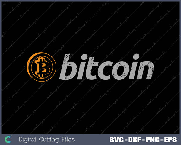 Look Bitcoin Logo SVG PNG Cutting Printable Files