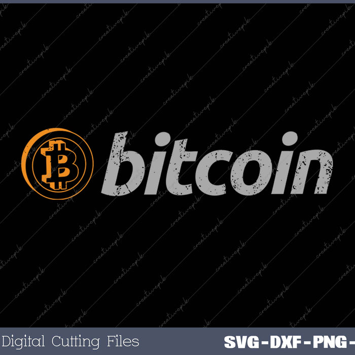 Look Bitcoin Logo SVG PNG Cutting Printable Files