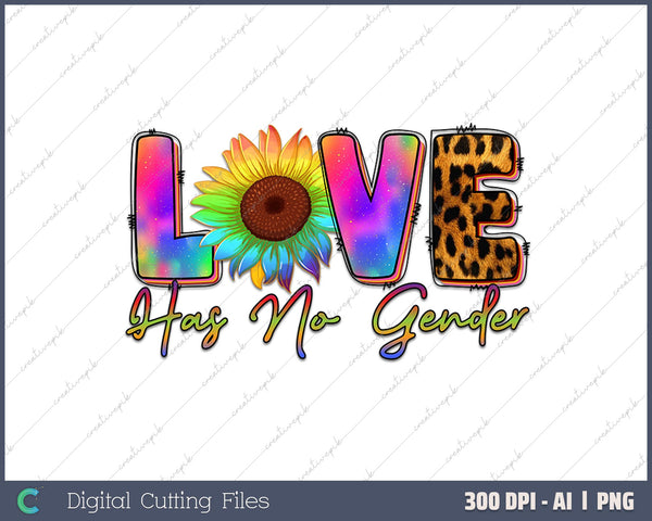 Love Knows No Gender AI PNG Sublimation Files