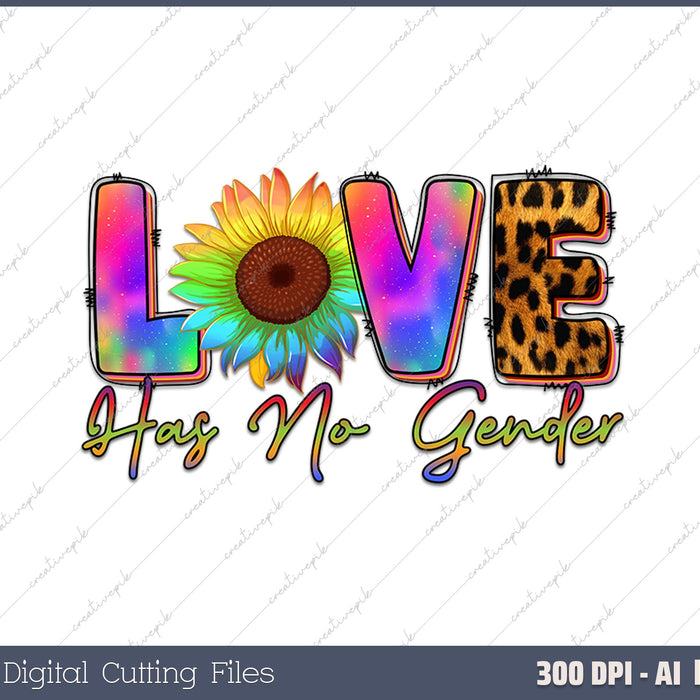 Love Knows No Gender AI PNG Sublimation Files