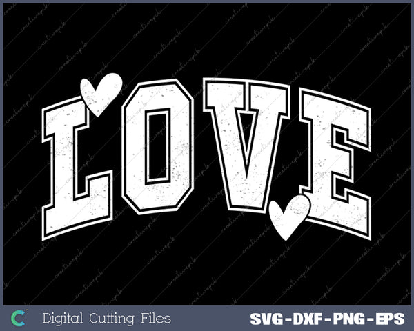 Love Retro Valentine Day SVG PNG Cutting Printable Files