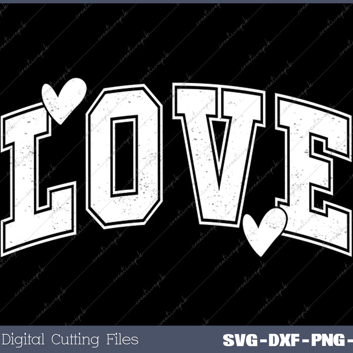 Love Retro Valentine Day SVG PNG Cutting Printable Files