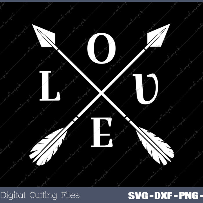 Love arrows SVG PNG Cutting Printable Files