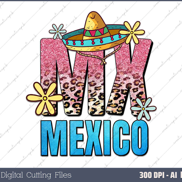 MX mexico AI PNG Sublimation File