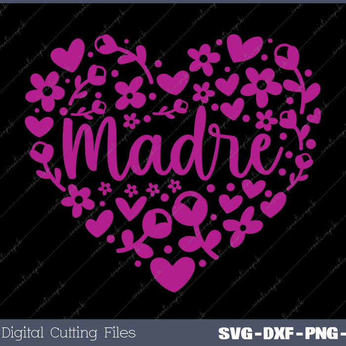 Madre Floral Heart Mom