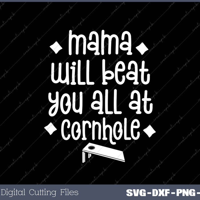 Mama Beat You All Funny Cornhole