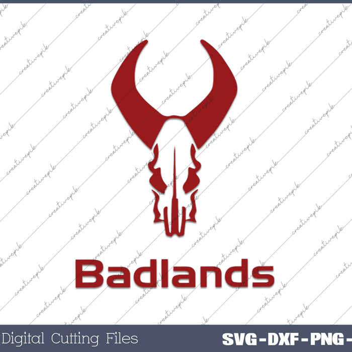 Man 's Badlands Bulls SVG PNG Cutting Printable Files