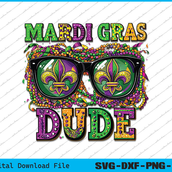 Mardi Gras Dude Parade SVG PNG Cutting Printable Files