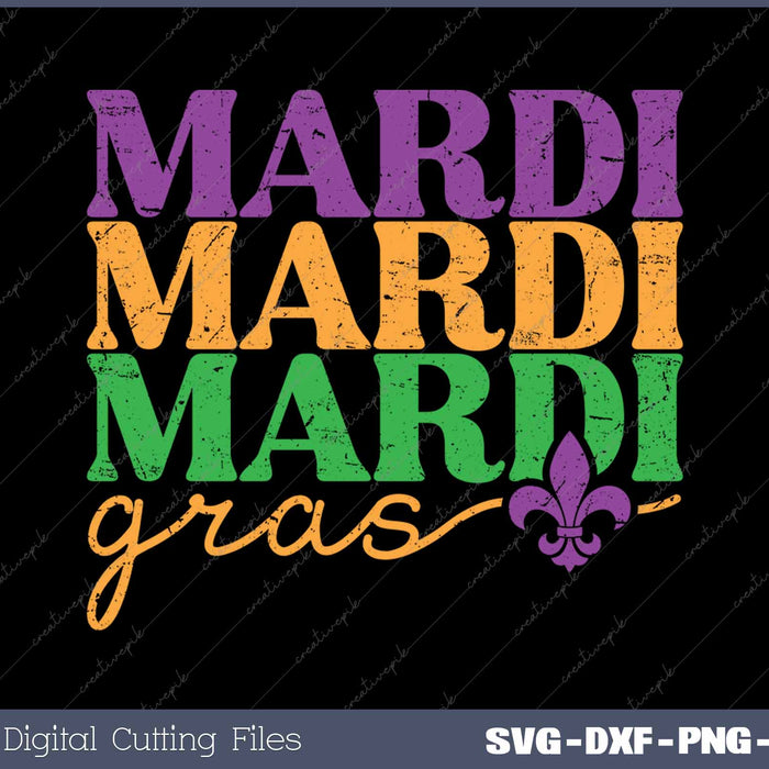 Mardi Gras Fleur De Lis SVG PNG Cutting Printable Files