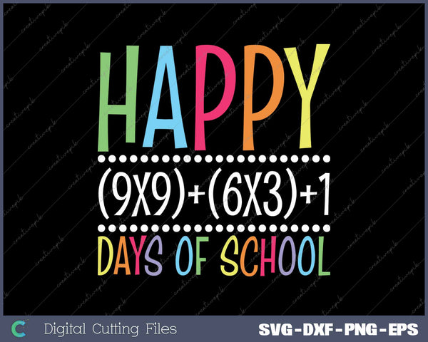Math Formula 100 Days Of School SVG PNG Cutting Printable Files