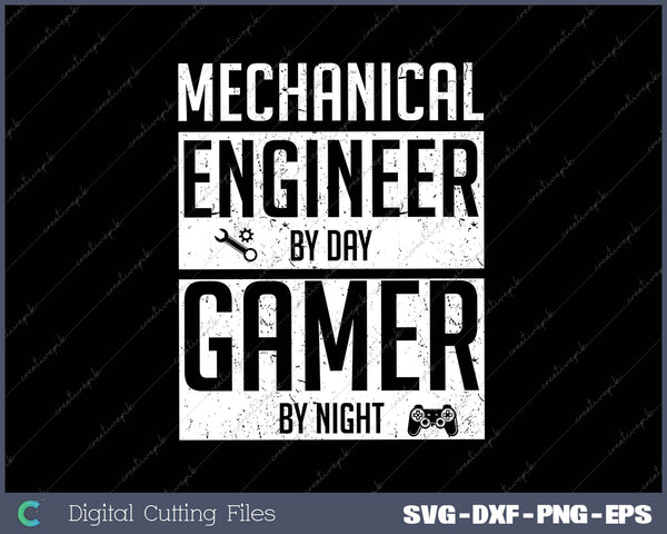 Mechanical Engineer By Day Gamer By Night Gift 