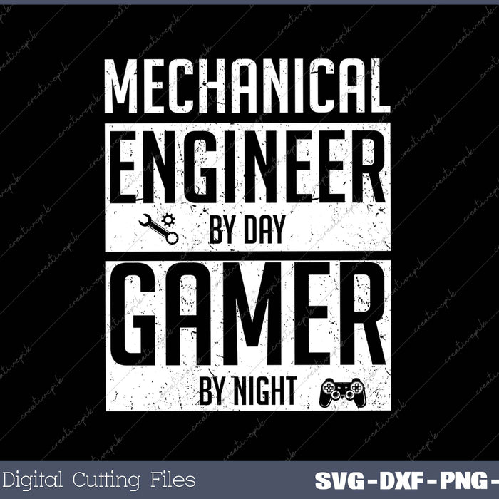 Mechanical Engineer By Day Gamer By Night Gift 