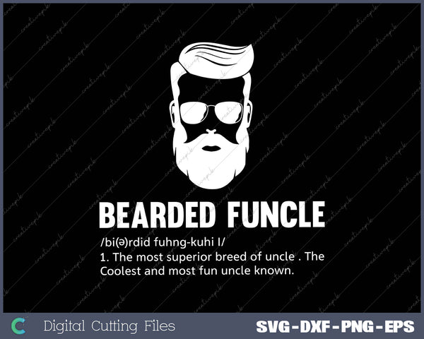 Mens Bearded Funcle Funny Uncle Definition