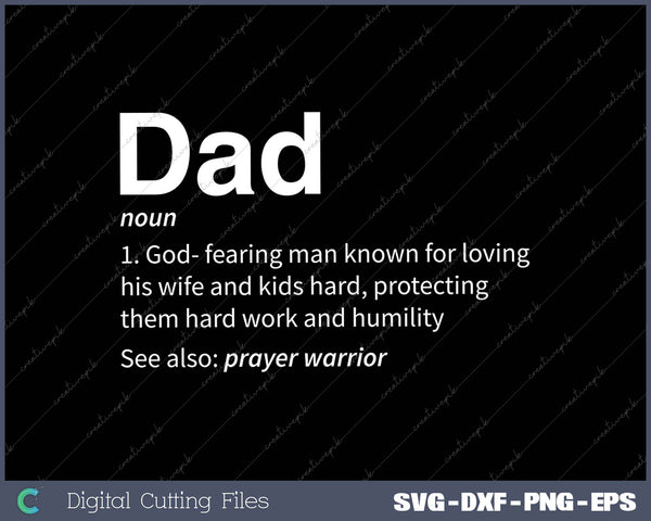 Mens Christian Dad Definition Father's Day