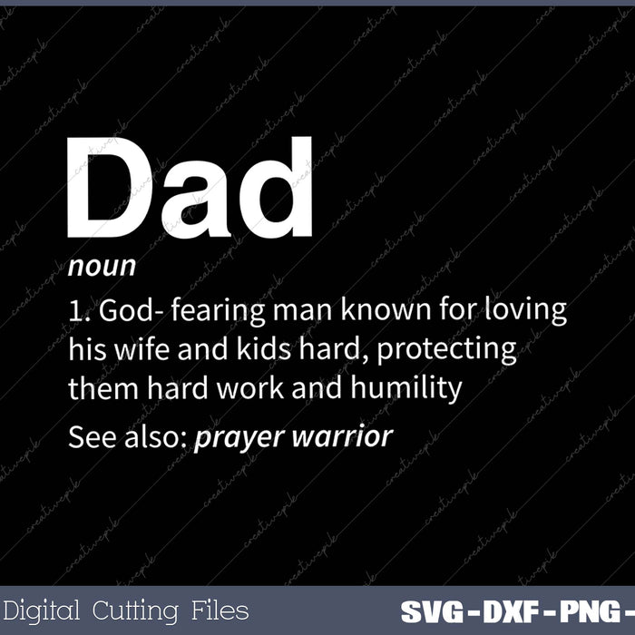 Mens Christian Dad Definition Father's Day