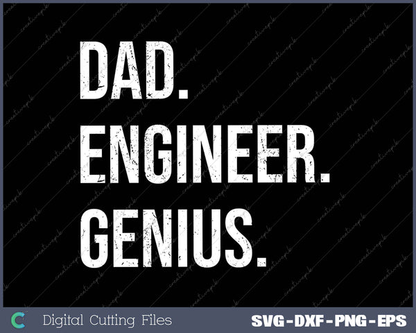 Mens Dad Engineer Genius Cute Engineering Father Tee Gift 