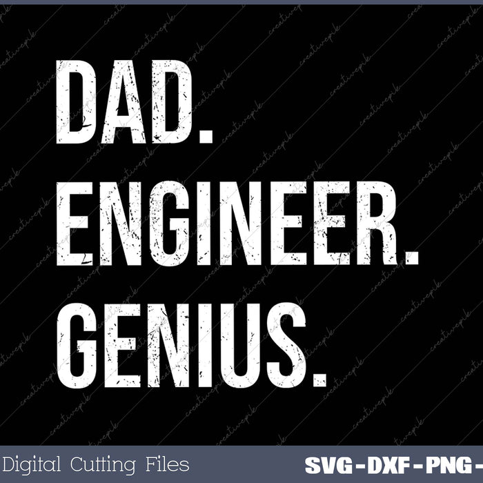 Mens Dad Engineer Genius Cute Engineering Father Tee Gift 