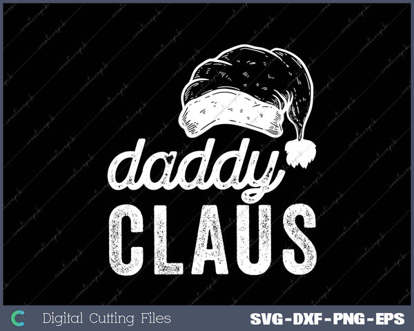 Mens Daddy Claus Funny Christmas Party Father Santa Claus Graphic Tee