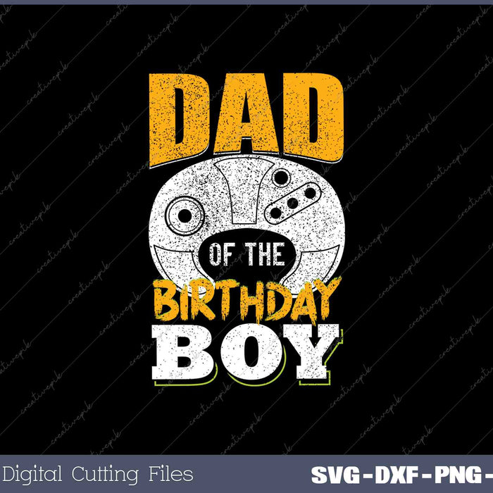 Mens Dad of the Birthday Boy Matching Video Gamer Birthday Party