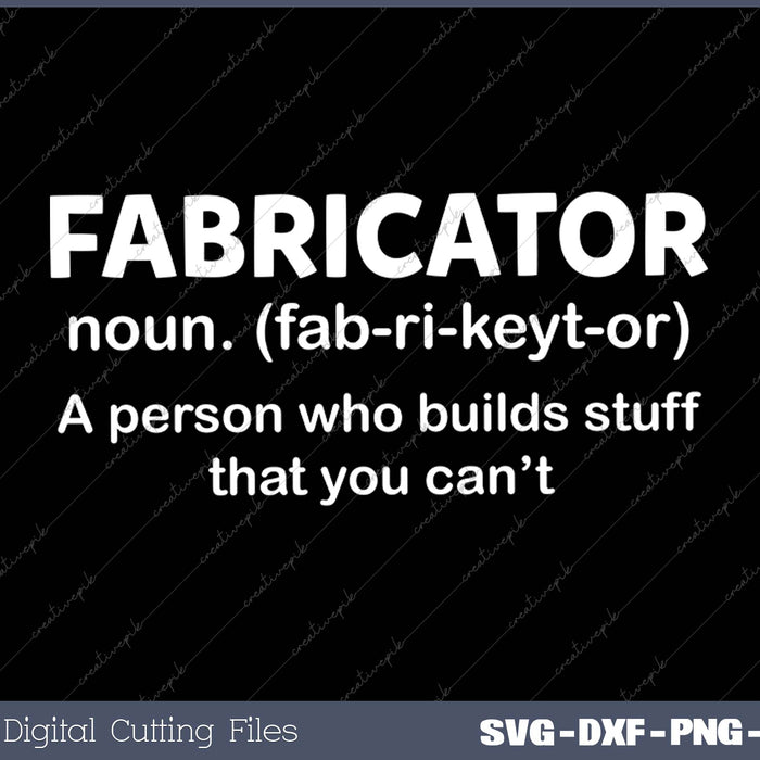Mens Fabricator SVG PNG Cutting Printable Files