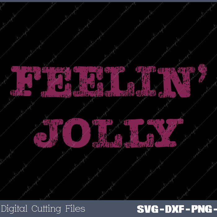 Mens Feelin Jolly Funny Christmas Spirit Tee