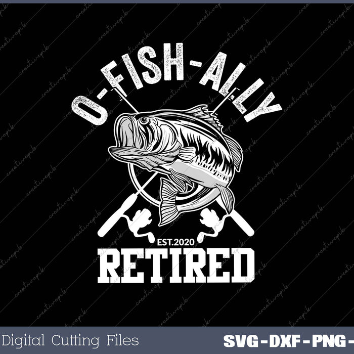 Mens Oh-Fish-Ally Retired 2020 Funny Fishing Retirement Gift