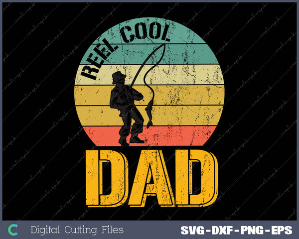 Mens Reel Cool Dad Funny Fisherman Christmas Gift