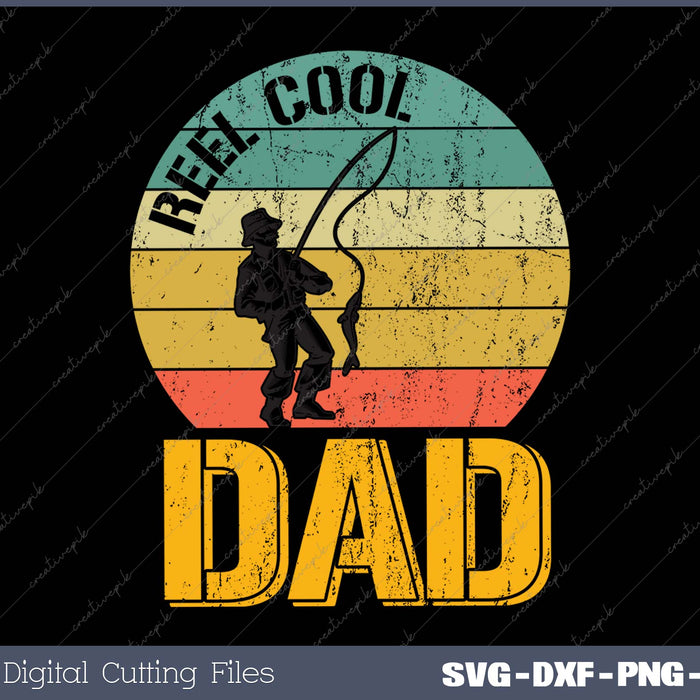 Mens Reel Cool Dad Funny Fisherman Christmas Gift