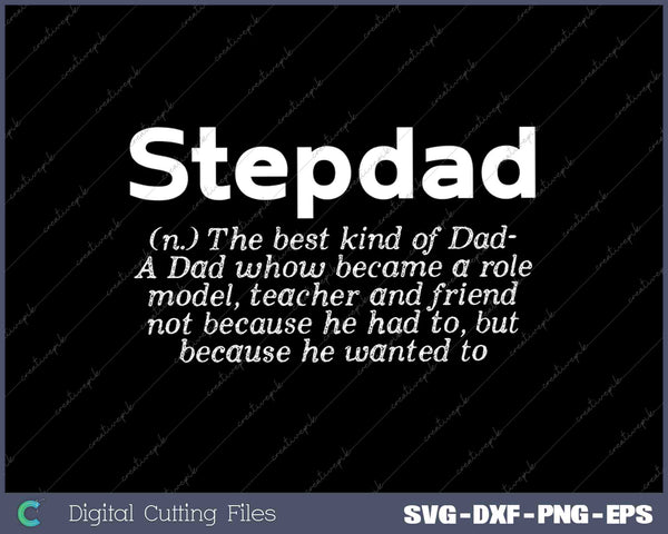 Mens Stepdad Definition Stepfather Gift from Kids