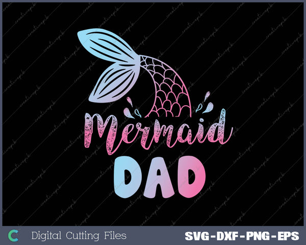 Mermaid Dad Funny Merman Family Matching Birthday