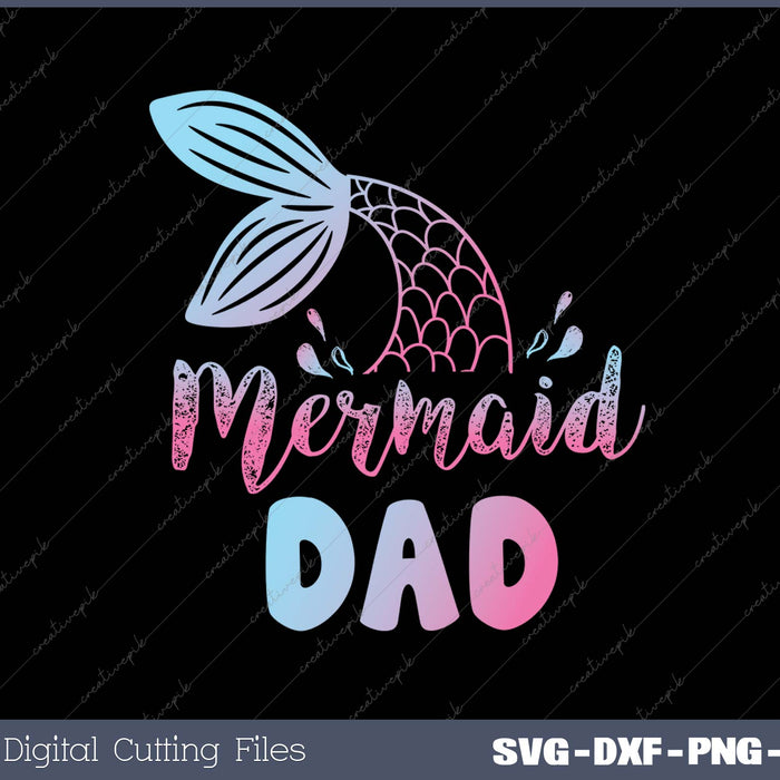 Mermaid Dad Funny Merman Family Matching Birthday