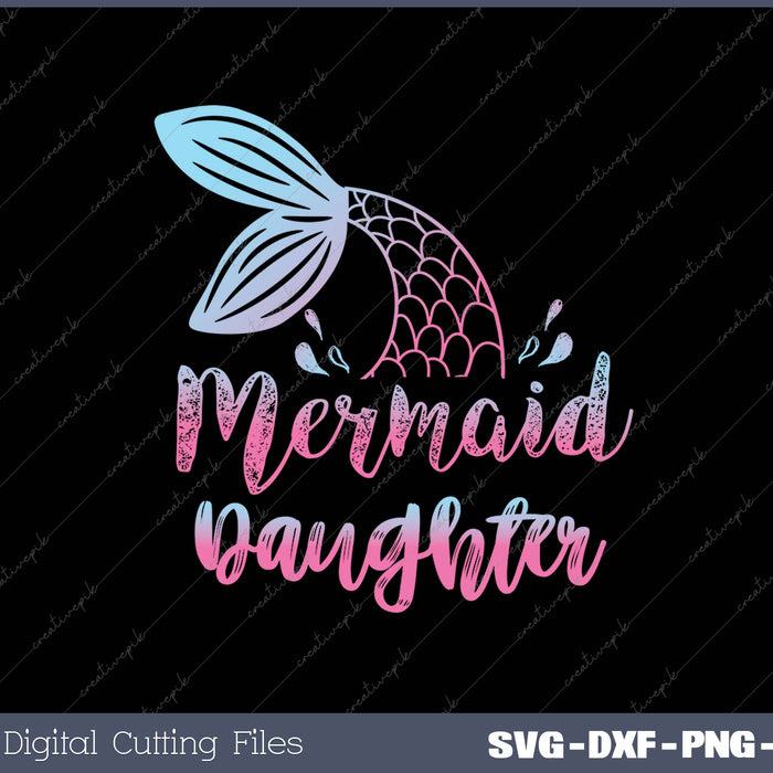 Mermaid Daughter Funny Merman Family Matching Birthday 